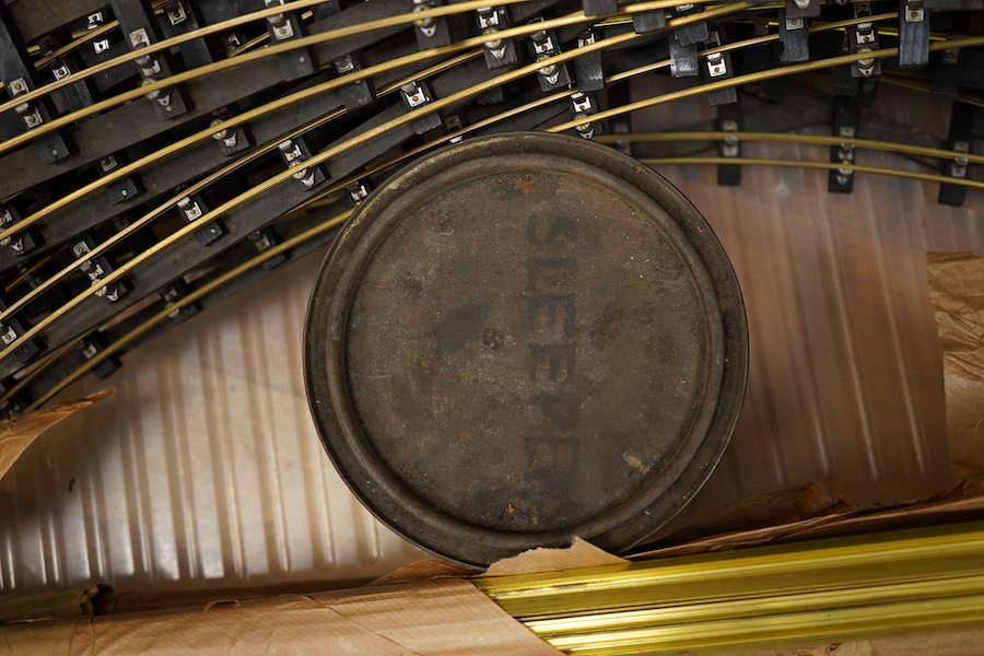 A quantity of Bassett-Lowke track sections, original rail joiners, together with three packets of additional brass flat bottom rail not mounted on sleepers, etc.